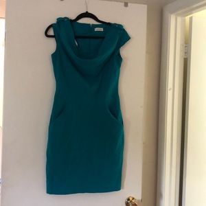 Calvin klein work dress size 4 blue green